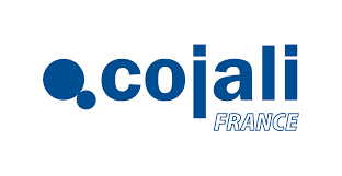 Logo de la société Cojali, à Martillac, département de la Gironde, en région Nouvelle-Aquitaine : un ballon sur mat imprimé pour leur stand de salon professionnel.