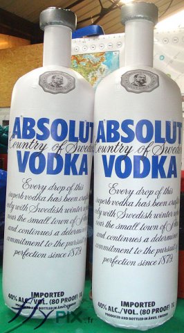 Ballon bouteille de Vodka: publicité gonflable de forme personnalisée