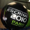 Ballon publicitaire fond noir