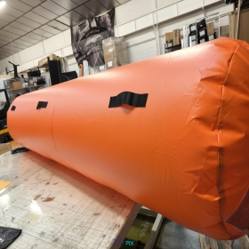 SNCF : fabrication sur mesure d'un boudin gonflable, ventilé par turbine, enveloppe PVC 0.45 mm simple peau