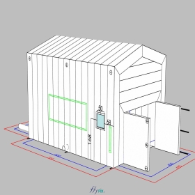Fabrication sur mesure d'une tente gonflable industrielle air captif et personnalisée, pour la mesure et l'inspection d'appareils et de machines