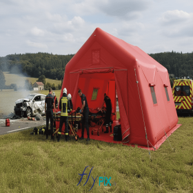 CWR INVEST Spółka / Win Solution, en Pologne : 25 tentes gonflables médicales de premiers secours, hôpitaux de campagne, air captif, enveloppe PVC 0.6 mm simple peau