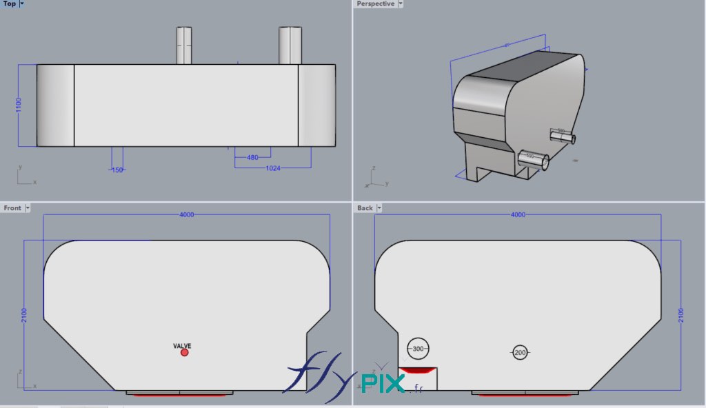 Structure gonflable fabriquée sur mesure, pour une machine de laboratoire pour l'analyse de gaz, pour le CNRS