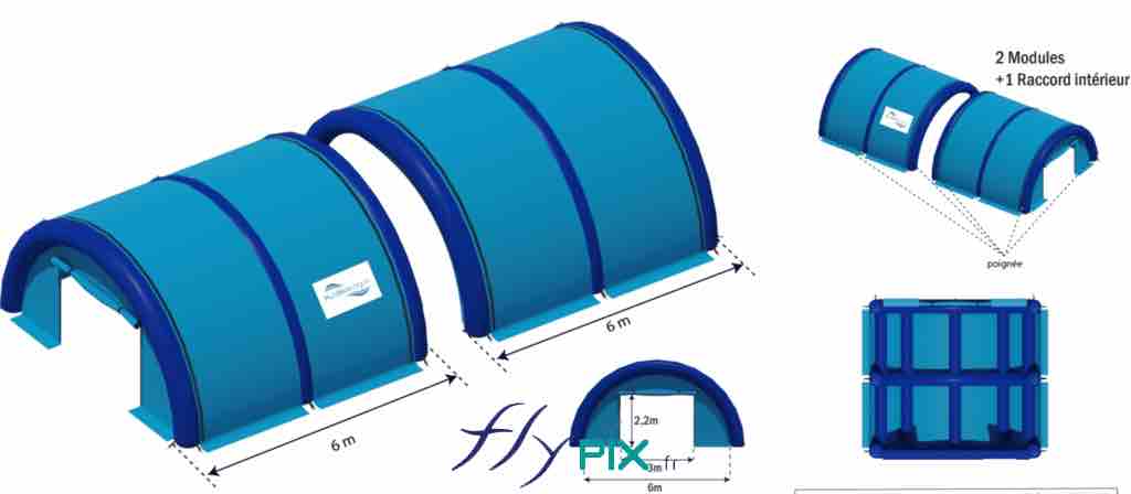 NJ Décobéton : BAT-bon-a-tirer-Tente -gonflable-chantier-piscine-chapiteau-maison-enveloppe-PVC-pompe-travaux-liner