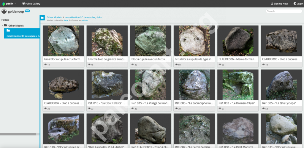 Modélisation 3D par Photogrammétrie et par Lidar : mégalithes, dolmens, nécropoles, cupules, gravures sur roches, pétroglyphes, habitats et de menhirs.