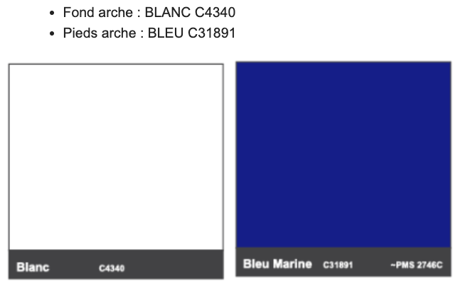 Couleurs pantone PVC 045mm arche gonflable Viille Amilly
