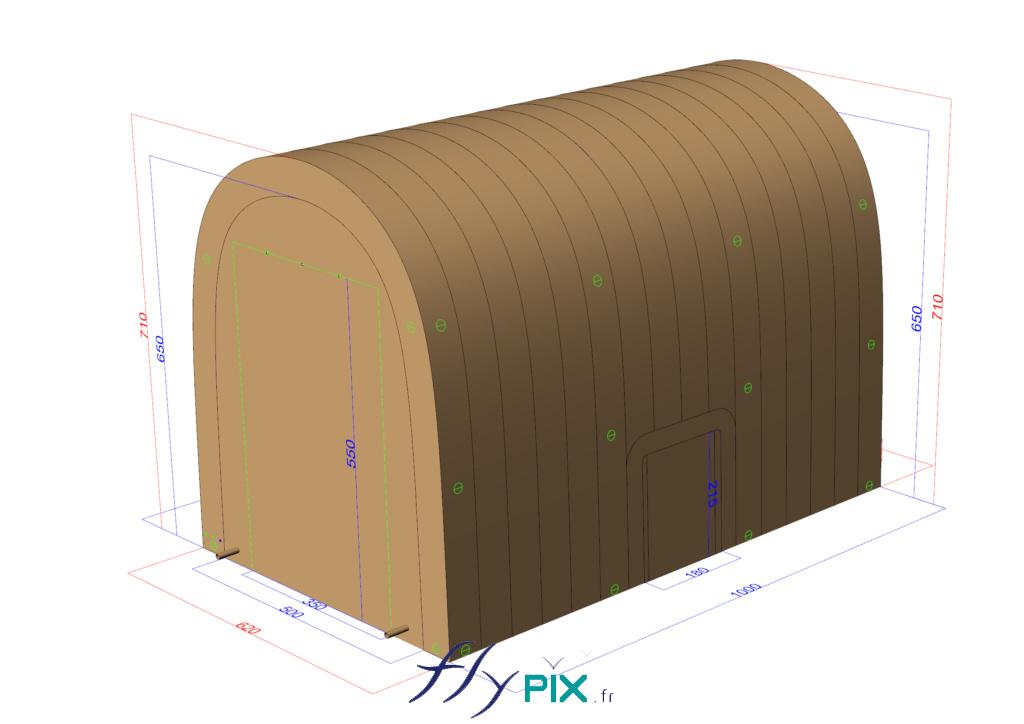 FLYPIX Tente Gonflable Chantier Air Captif BAT Modelisation 3D THALES 1