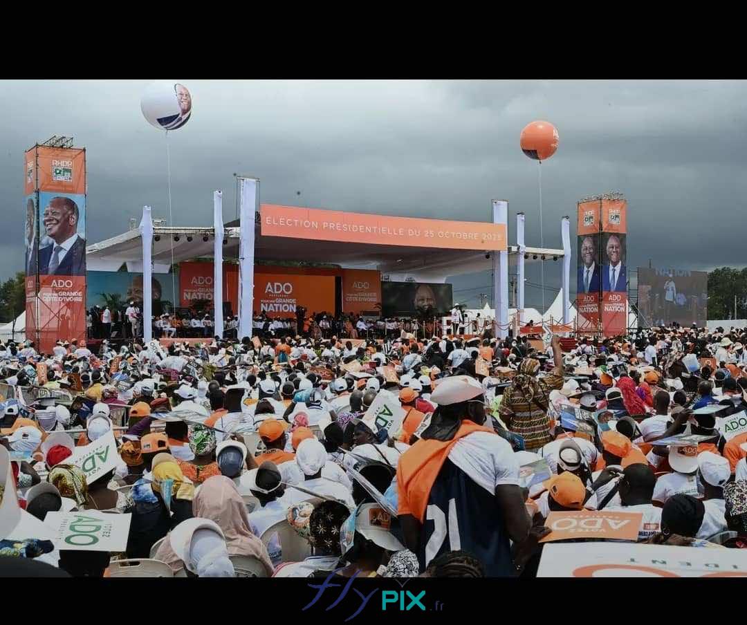 FLYPIX ballon publicitaire spherique helium air captif enveloppe PVC 018 mm simple peau impression total covering full print ELECTION ADO COTE IVOIRE 8