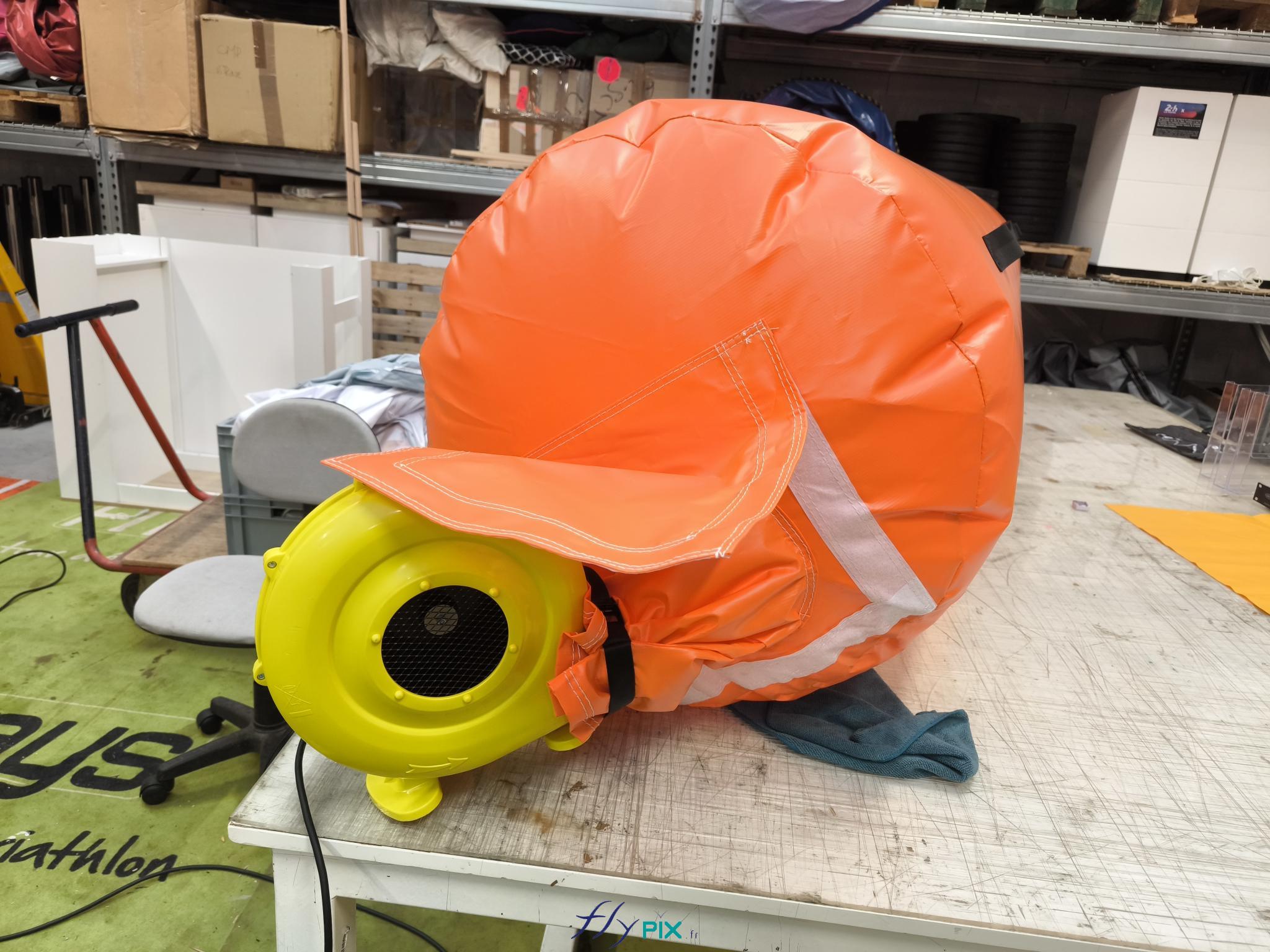 FLYPIX boudin gonflable turbine gonflage air permanence enveloppe PVC 045 mm simple peau chantier SNCF