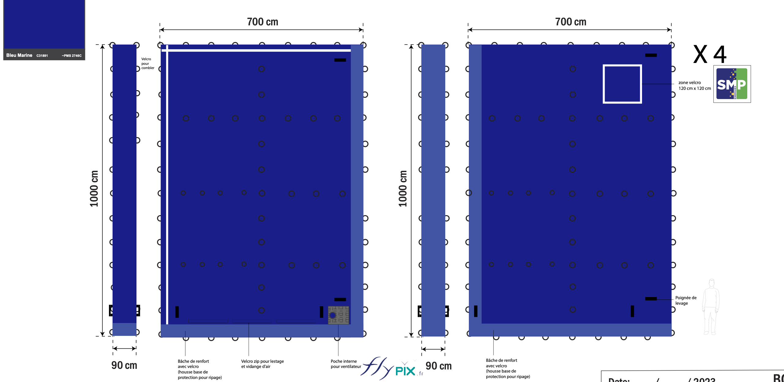 FLYPIX murs gonflables reduction bruits chantier BTP SMP DRILLING 15