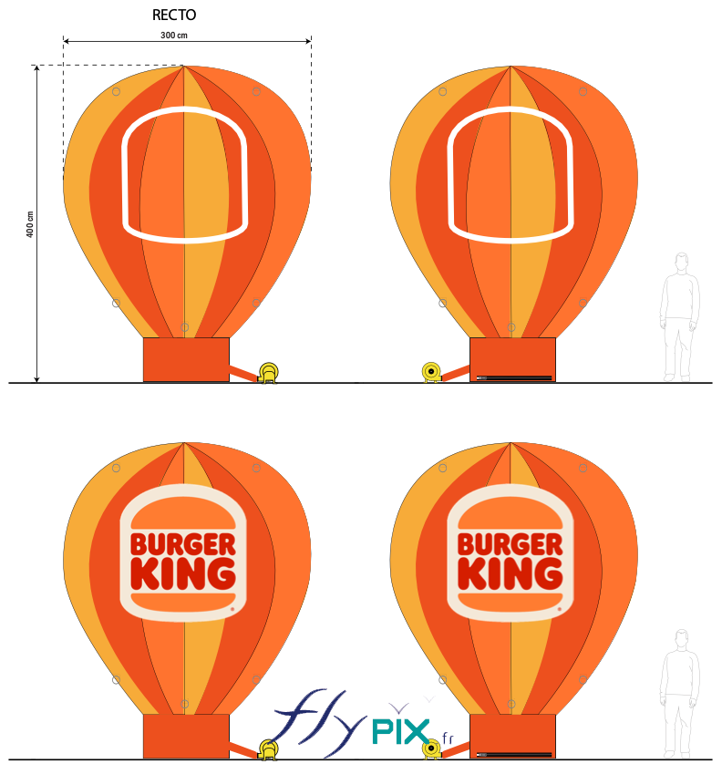 FlyPix BAT montgolfiere ventile turbine enveloppe PVC 045mm BURGER KING CREUSOT 2