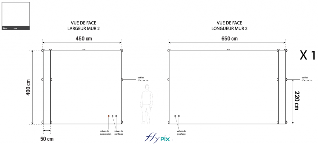 BAT (bon à tirer) de la conception des murs gonflables anti-acoustiques de réduction de bruits, pour lutter contre les nuisances sonores lors de chantiers urbains.