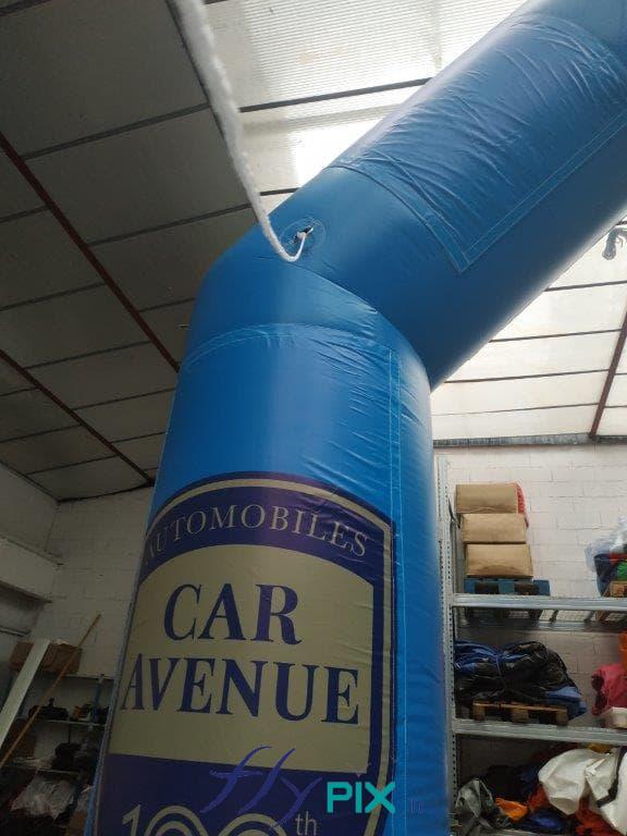 Arche gonflable 6x4 m: marquage amovible banderole PVC imprimée fixation velcro