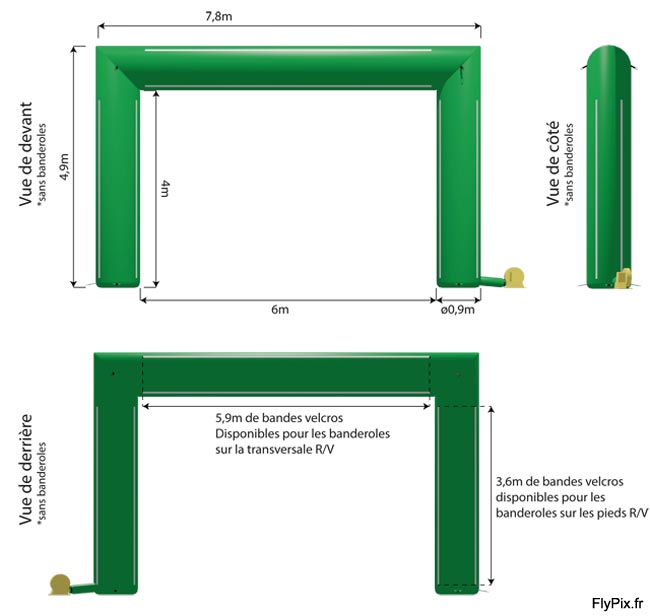 Représentation 3D de l'arche publicitaire pour simulation et validation du BAT par le commanditaire.