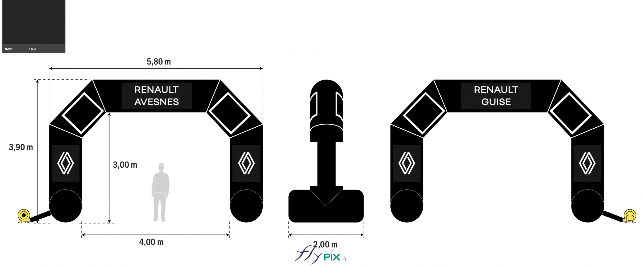 bat arche gonflable structure gonflable ventilee turbine enveloppe pvc 045mm 10 banderoles marquages amovibles velcro RENAULT PERRINGERARD 2 scaled