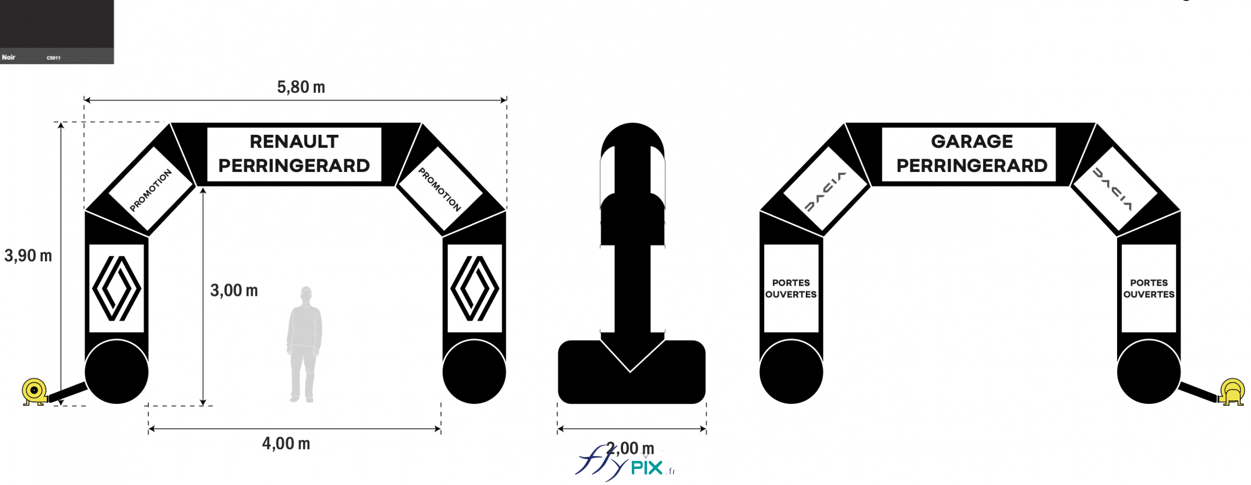 bat arche gonflable structure gonflable ventilee turbine enveloppe pvc 045mm 10 banderoles marquages amovibles velcro RENAULT PERRINGERARD 3 scaled