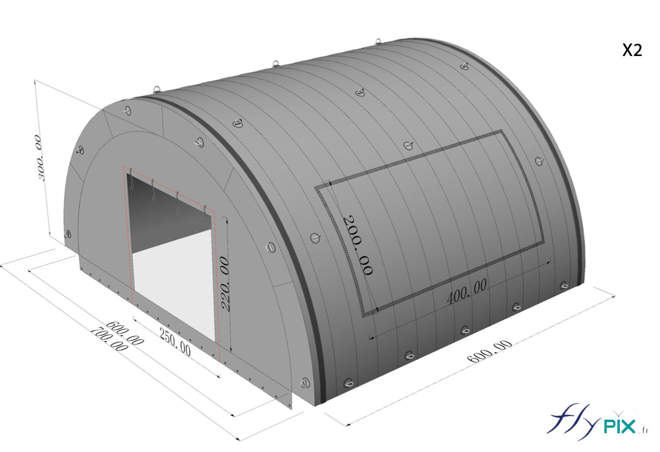 bat tente gonflable chantier tunnel module