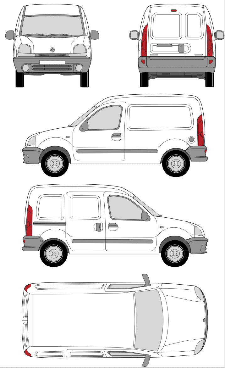 Modèle voiture Kangoo 2001