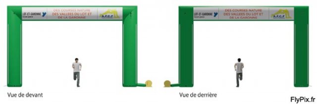 Arche publicitaire pans U inversés