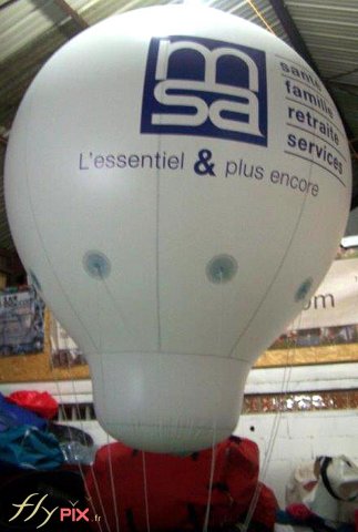 Ballon montgolfière avec marquage logo personnalisé