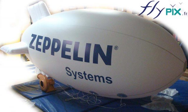 Ballon publicitaire zeppelin avec marquage