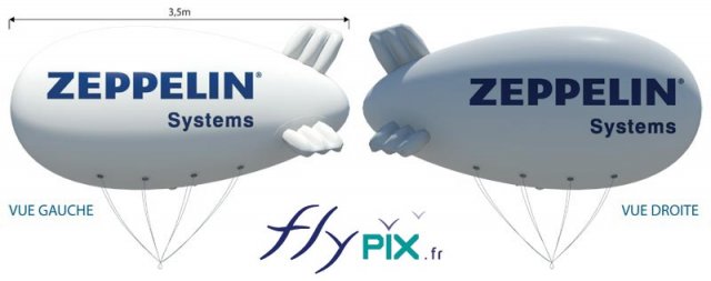 Bon à tirer pour un dirigeable zeppelin publicitaire