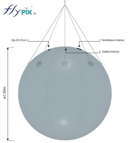 Ballon suspendu gonflé à l&#039;air