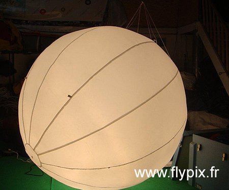 Ballon publicitaire lumineux blanc