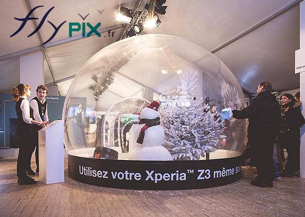 Structure gonflable personnalisée boule de Noël