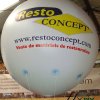 Ballon publicitaire avec marquages