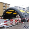 Hangar gonflable pour chantier en ville