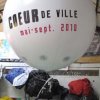 Ballon publicitaire avec marquage adhėsif