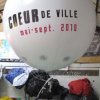 Ballon publicitaire avec marquage adhėsif