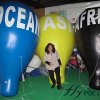 Ballons montgolfières PVC avec lettrages adhésifs