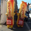 Street marketing: &quot;hommes sandwiches&quot; barres chocolatées