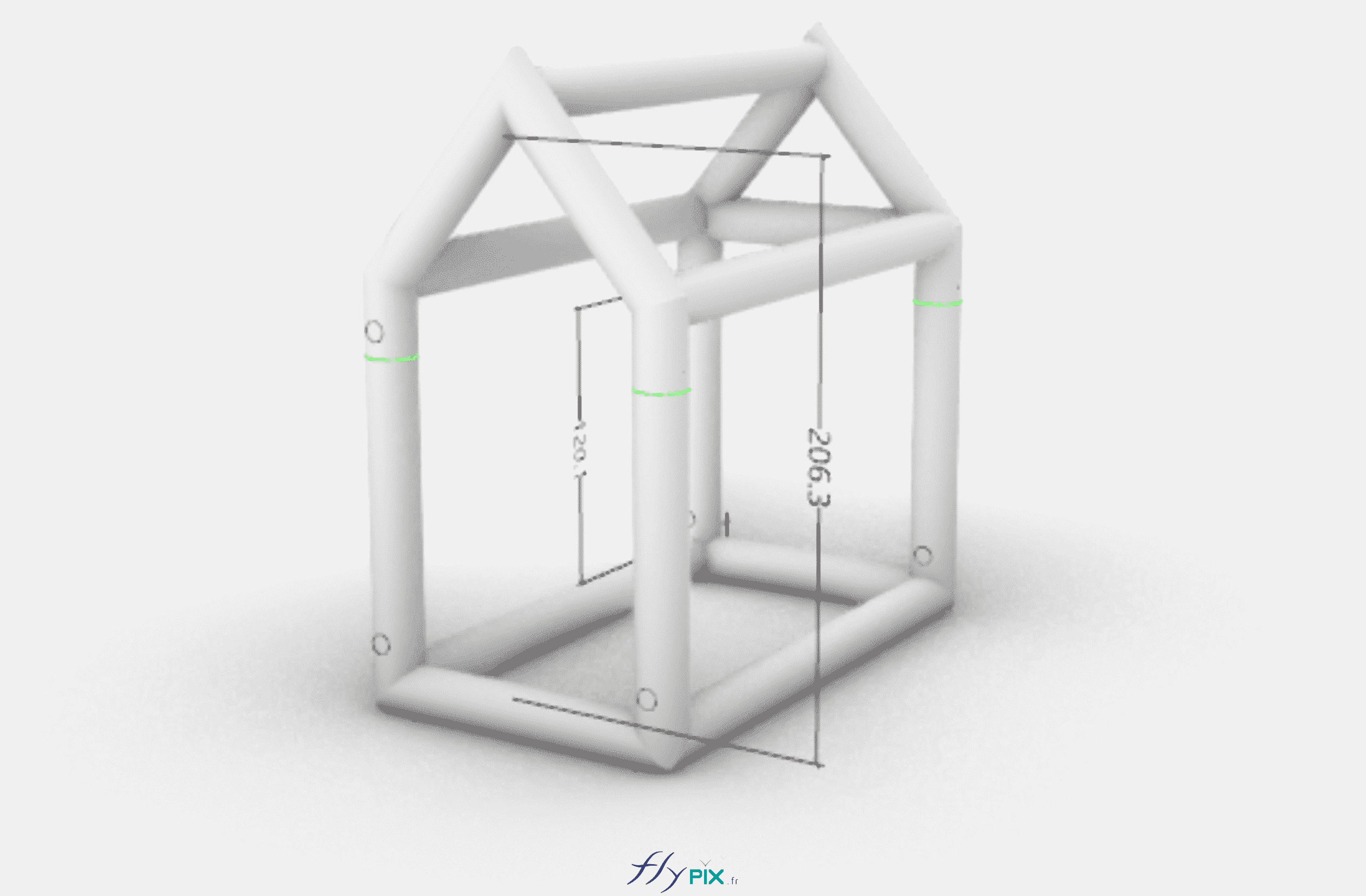 structure gonflable maison armatures air captif enveloppe pvc 06mm La TraverScene Maison du Peuple 2