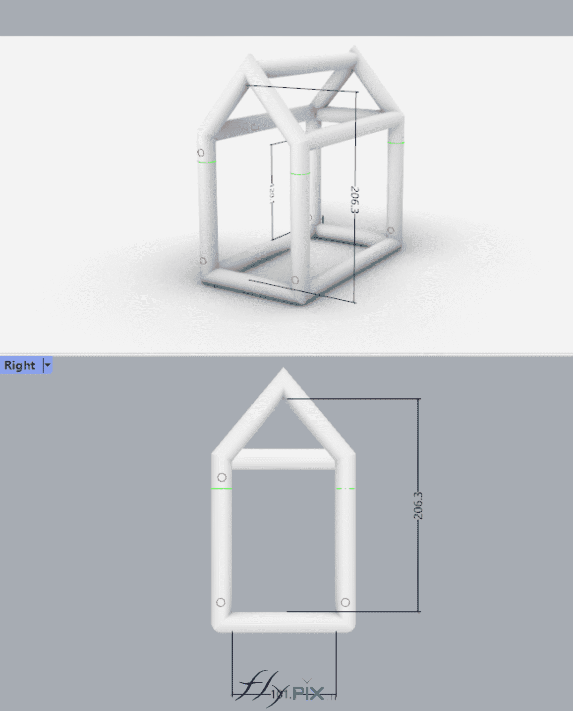 structure gonflable maison armatures air captif enveloppe pvc 06mm La TraverScene Maison du Peuple 3